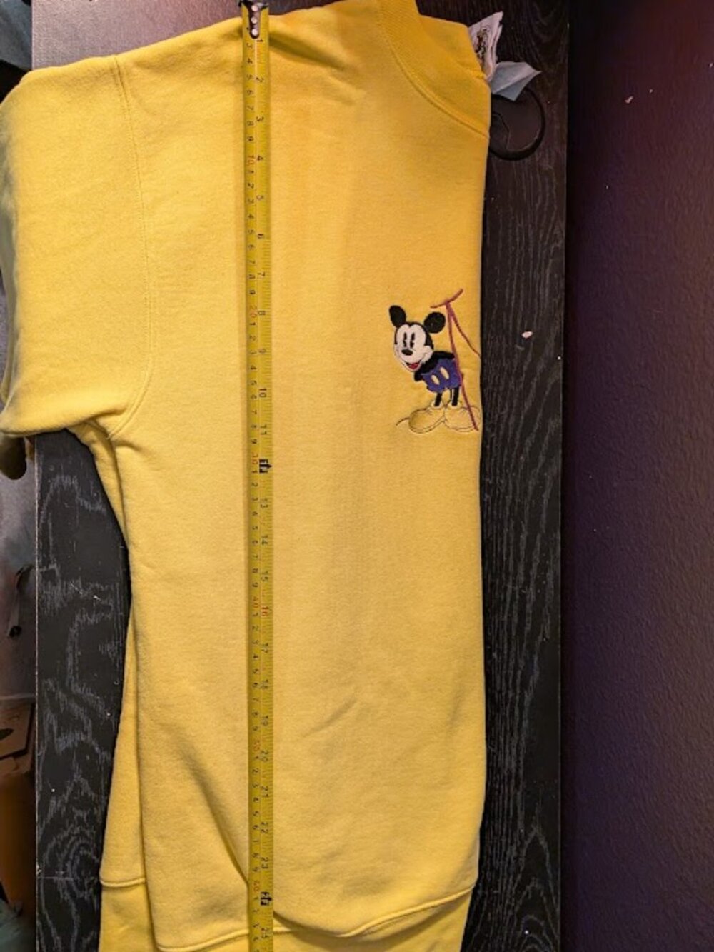 Yellow Mickey Graphic Women's Vintage Sweatshirt Size Large - Picture 6 of 14